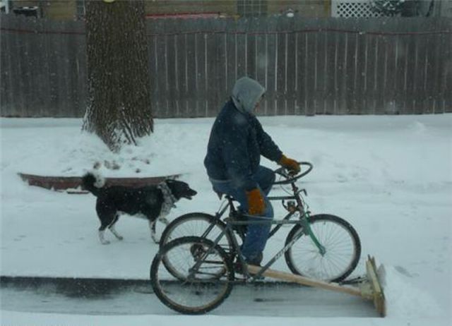 除雪自転車